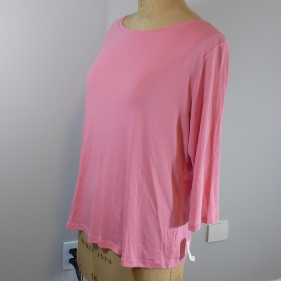 Talbots 2X Rose Pink Top NWT - Picture 3 of 6
